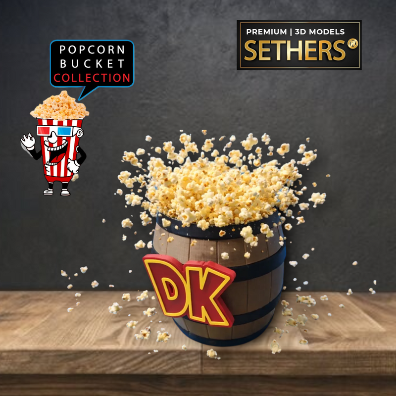 Donkey Kong | Popcorn Bucket | 3D Printer Model Files