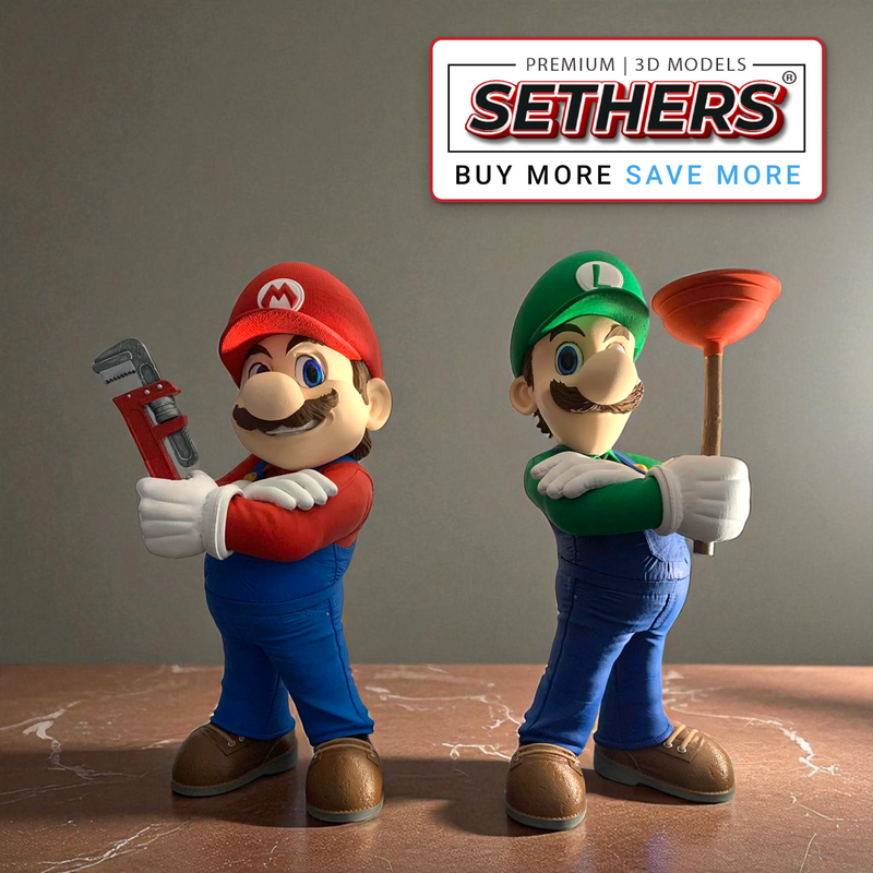 Mario and Luigi Sculptures | Nintendo | Best 3D Printing Model Files