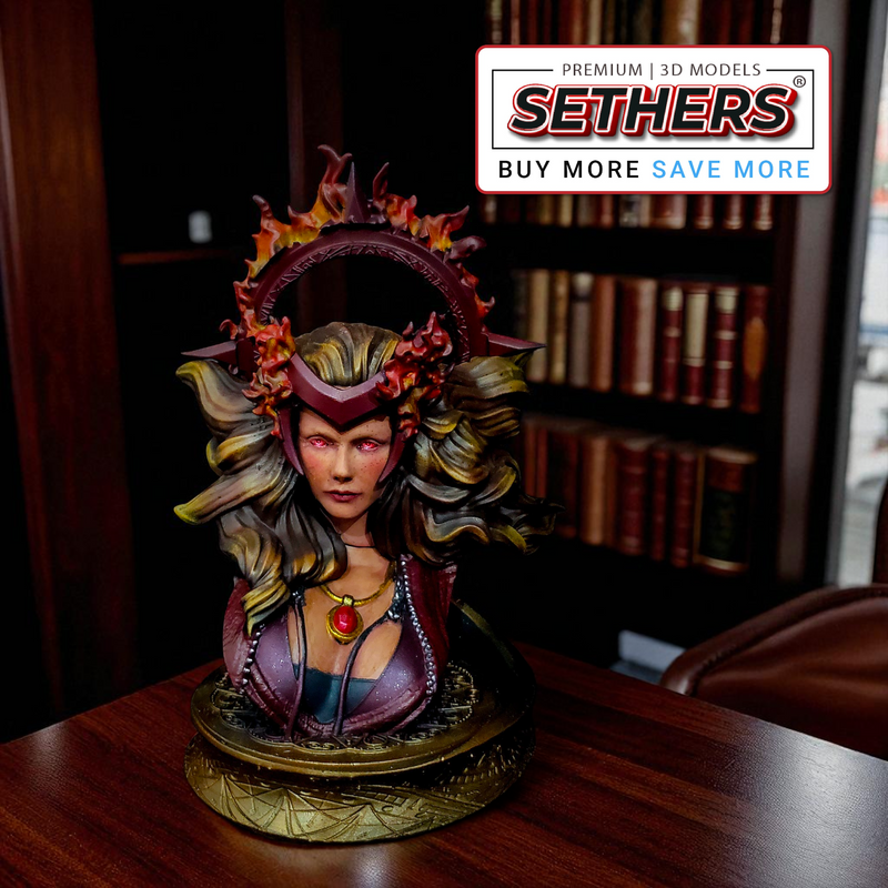 Scarlet Witch Bust | Marvel Comics | Best 3D Printing Model Files