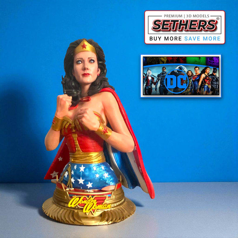 Wonder Woman Bust | Linda Carter | Best 3D Printing Model Files