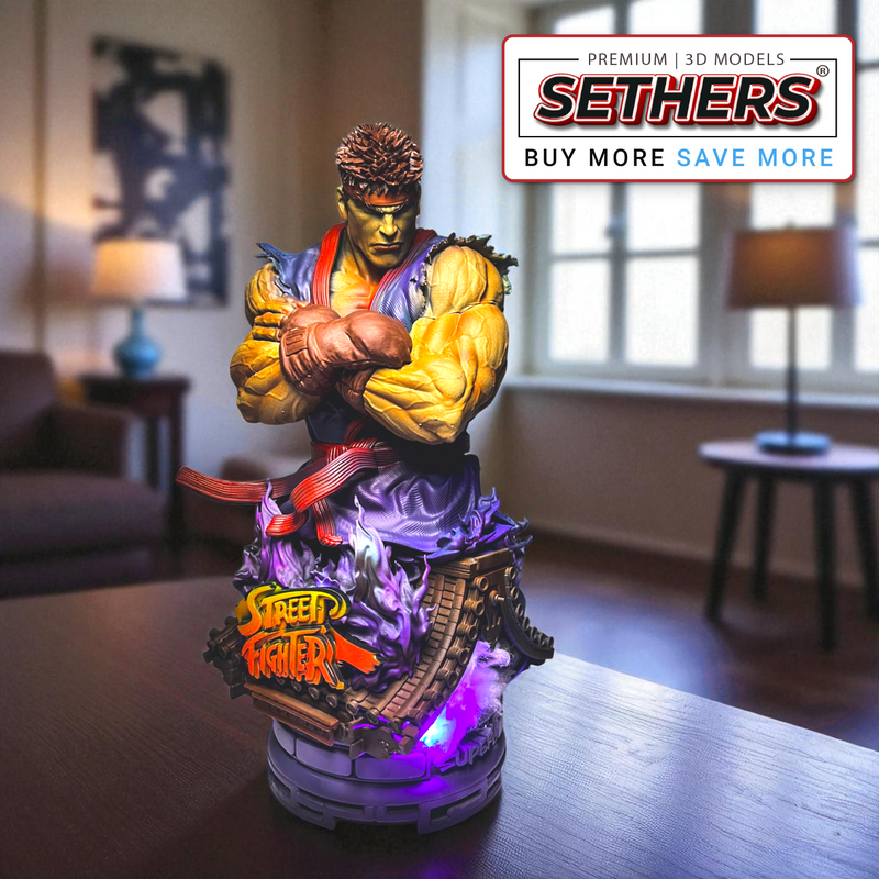 Ryu Bust | Street Fighter | Best 3D Printing Model Files