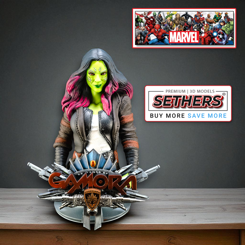 Gamora Bust |Marvel Comics | Best 3D Printing Model Files