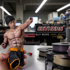 Rocky Balboa vs Apollo Creed Boxing Ring Diorama 3D Printer Model Files