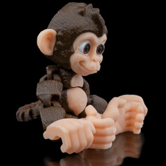 Baby Chimp Monkey | Articulated Print In Place | 3D Printer Model Files