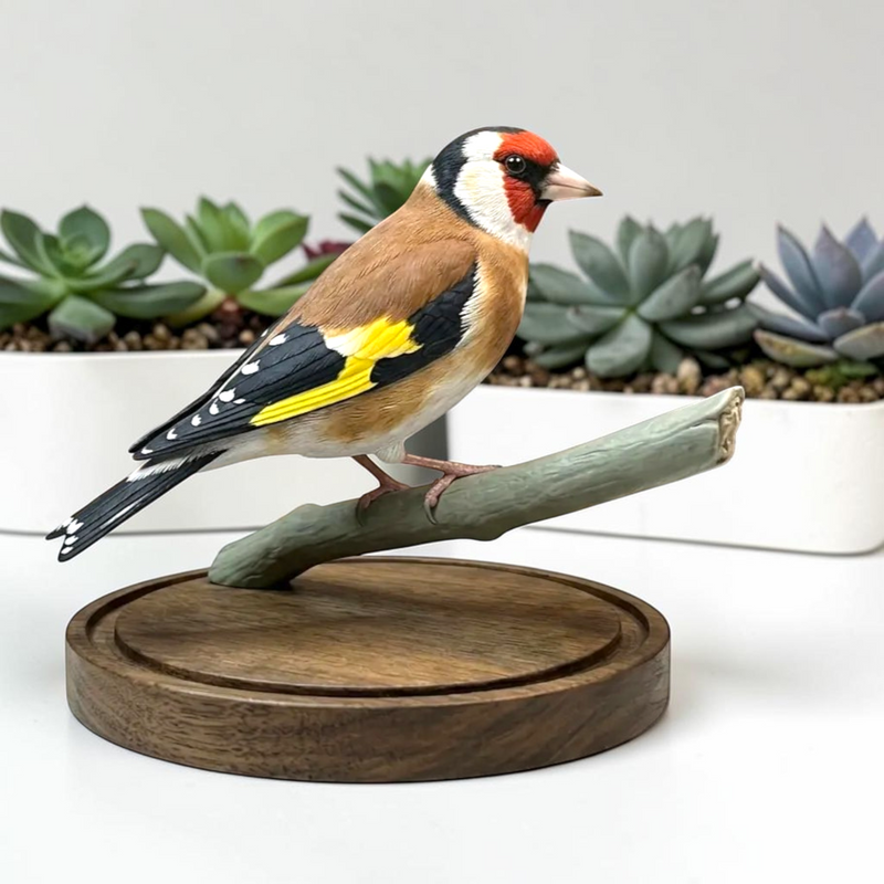 Goldfinch bird on perch | 3D Printing Models at Sethers