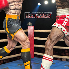 Rocky Balboa vs Apollo Creed Boxing Ring Diorama 3D Printer Model Files