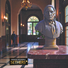 Cheyenne Elder Indian Bust | Native American | 3D Printing Models