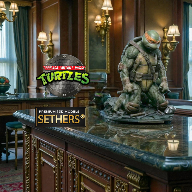 Michelangelo Diorama | TMNT Teenage Mutant Ninja Turtles 3D Printing Models