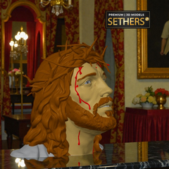Jesus with Crown of Thrones Bust | 3D Printing Models