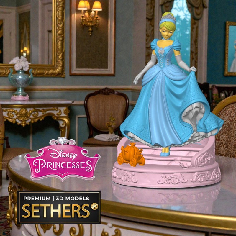 Cinderella Diorama | Walt Disney Princess | 3D Printer Model Files