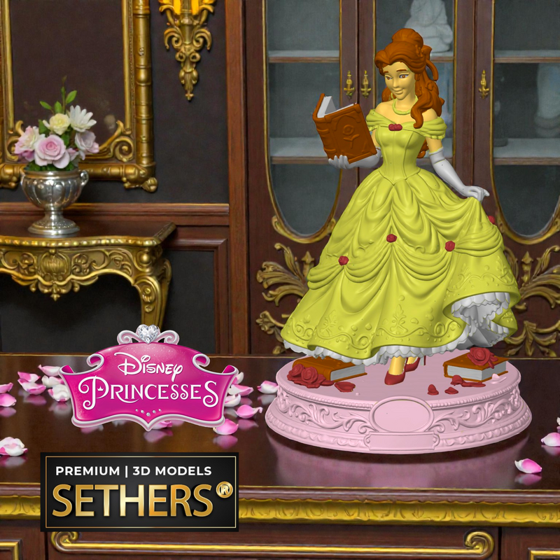 3d printing model files belle beauty and the beast 