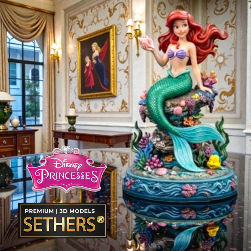 Ariel Little Mermaid Diorama | Walt Disney Princess | 3D Printing Models