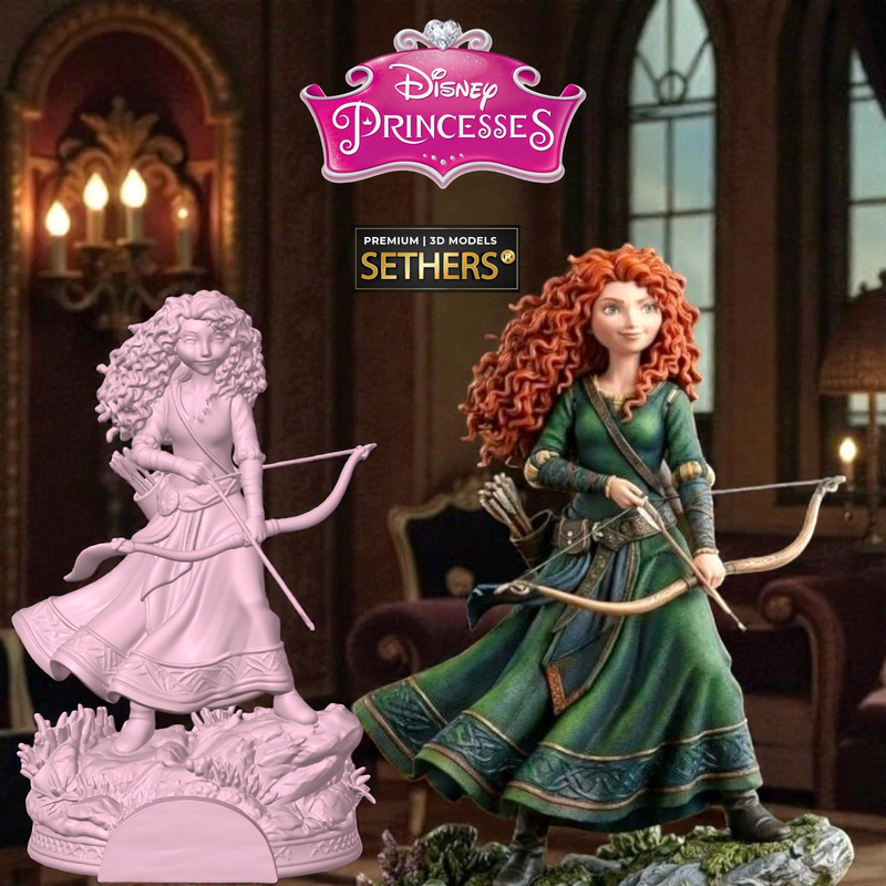 Merida Brave Diorama | Walt Disney Princess | 3D Printing Models