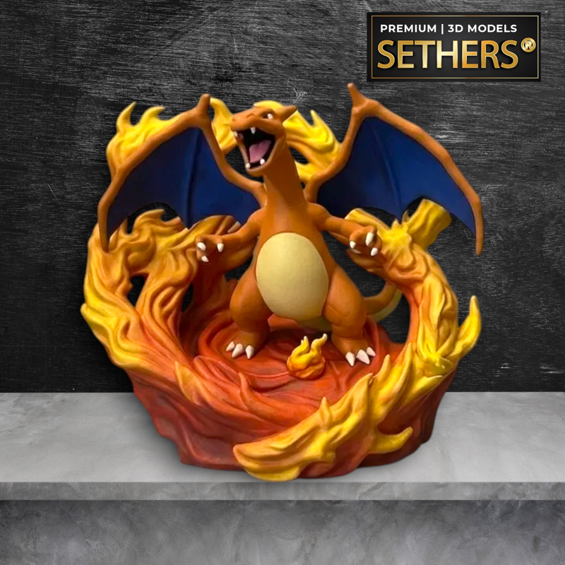 Charizard's flame Sculpture | 3D Printing Models