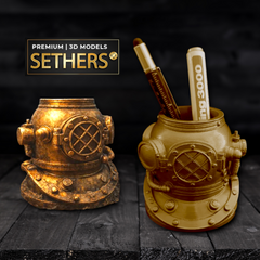 Scuba Diving Bell Desk Organizer Pen Holder | 3D Printer Model Files