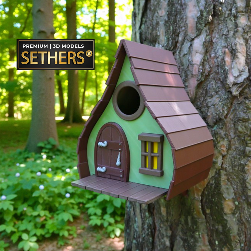 Fairytale Hut BirdHouse | 3D Printing Model Files