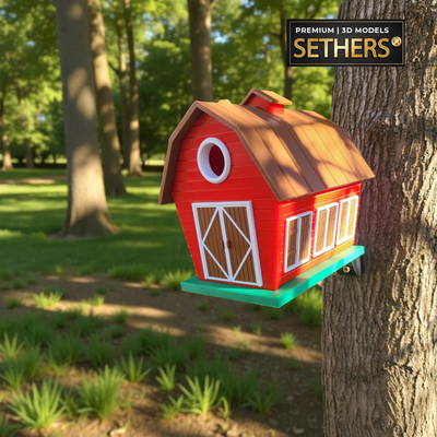 Barn Farm Rooster | BirdHouse | 3D Printing Model Files
