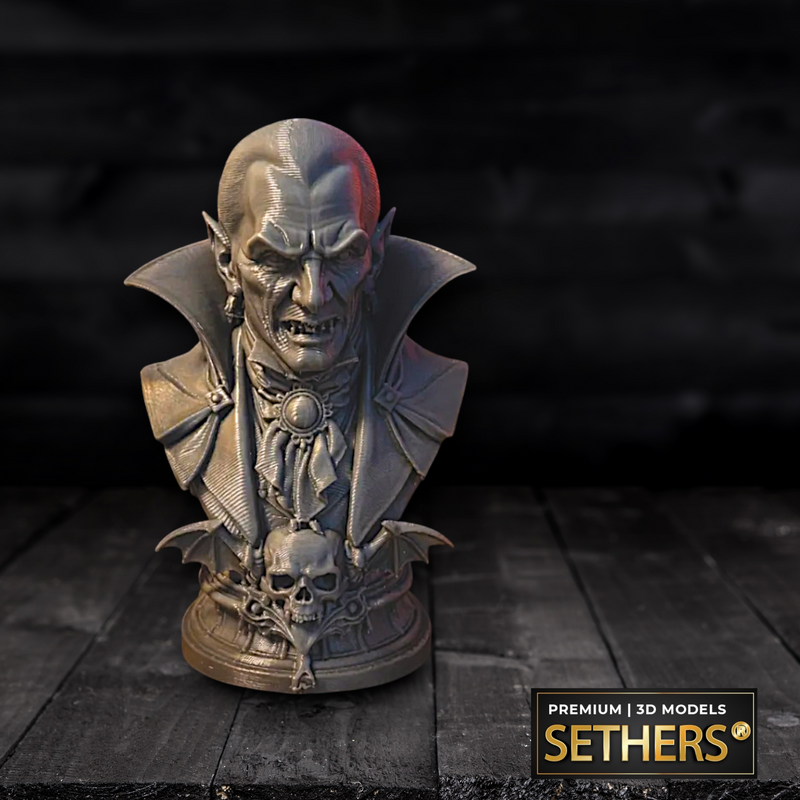 Gothic Vampire Count Dracula Bust | 3D Printing Models