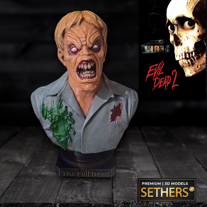 Deadite Zombie Bust | Ash Bruce Campbell Evil Dead 2 | 3D Printing Models