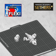 T-Rex Skeleton Dinosaur | Flexi Articulated Print In Place | 3D Printing Models