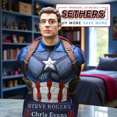 Captain America Bust | Steve Rogers Marvel | 3D Printing STL Models
