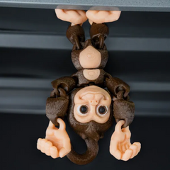 Baby Chimp Monkey | Articulated Print In Place | 3D Printer Model Files