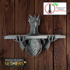 Dragon Wall Shelf - with Keyhole on back | 3D Printing Models