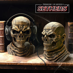 Warfighter Skull | Headphone Stand | 3D Printer Model Files
