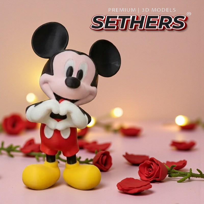 Mickey Mouse I Love You | Valentine's Day | 3D Printer Model Files