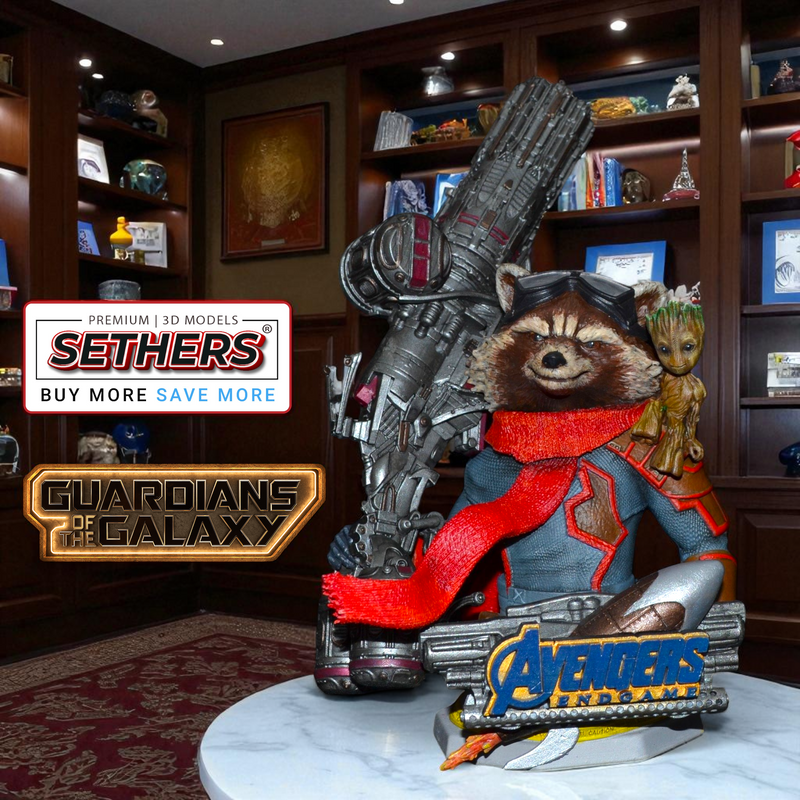 Rocket Raccoon Bust | Guardians of the Galaxy | 3D Printing Model Files