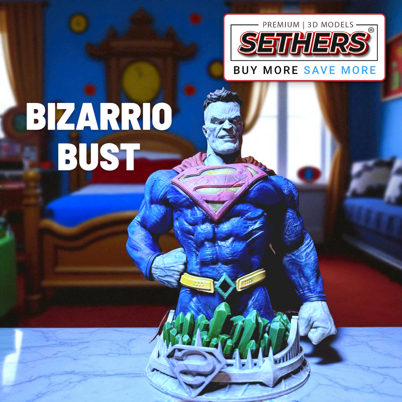 Bizarrio Bust | Superman | Best 3D Printing Model STL Files at Sethers