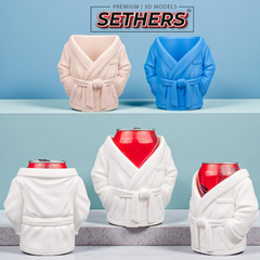 Bathrobe - Beer Can Holder Koozie | Best 3D Printing Models at Sethers