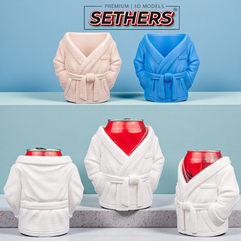 Bathrobe - Beer Can Holder Koozie | Best 3D Printing Models at Sethers