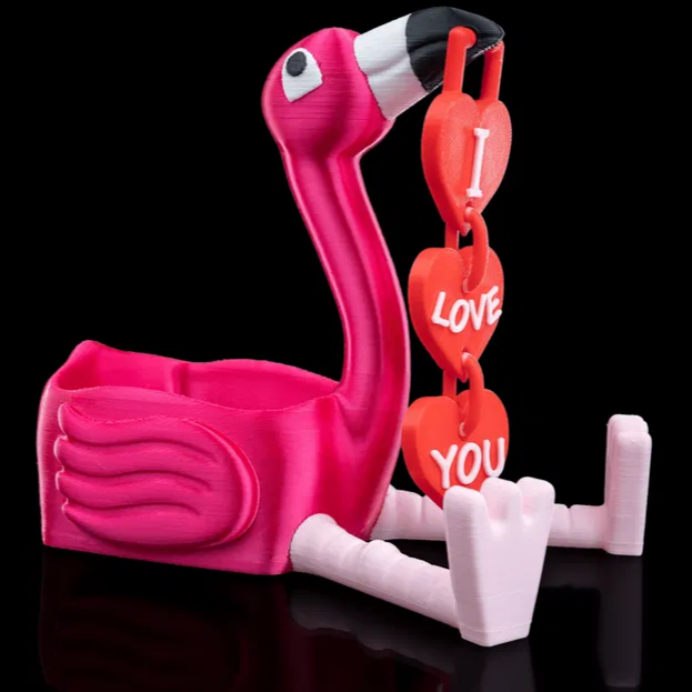 Flamingo Heart Container | Valentine's Day | 3D Printer Model Files