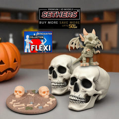 Halloween Dragon Skeleton | Articulated | 3D Printer Model Files