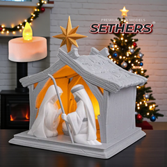 Nativity Tea Light | Christmas Decor |  | 3D Printer Model Files
