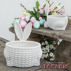 Easter Bunny Candy Basket Bowl| 3D Printing Models
