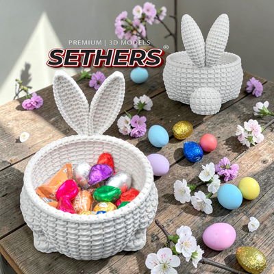 Easter Bunny Candy Basket Bowl| 3D Printing Models