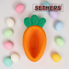 Easter Bunny Carrot Basket Candy Bowl | 3D Printing Models