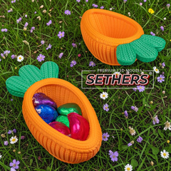 Easter Bunny Carrot Basket Candy Bowl | 3D Printing Models