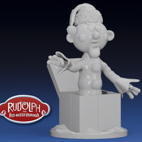 Charlie in the Box | Rudolph the Red Nosed Reindeer | 3D Printer Model Files