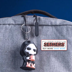 Skeleton Coffee Coffin Break | KeyChain | 3D Printing STL Grim Reaper