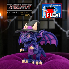 Halloween Dragon Witch | Articulated | 3D Printer Model Files