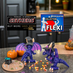 Halloween Dragon Witch | Articulated | 3D Printer Model Files
