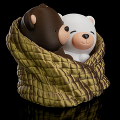 Cuddling Bears | Valentine's Day | 3D Printer Model Files