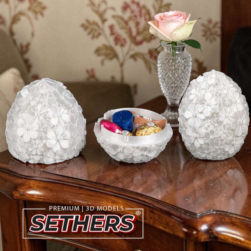 Daisy Egg | Twist Off Bottom Hidden Candy | 3D Printer Model Files