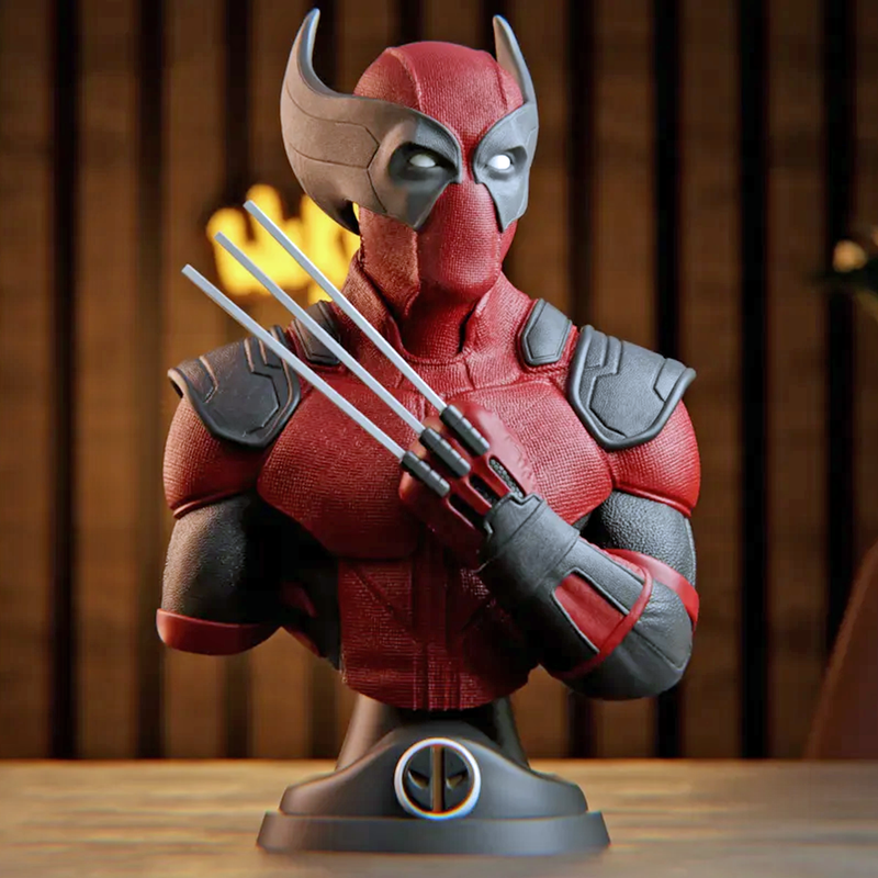 Deadpool Wolverine Version Figure Bust | 3D Printer Model Files