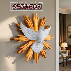 Holy Spirt Dove Wall Hanging Sculpture | 3D Printing Models