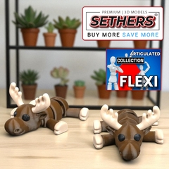 Moose | Flexi Articulated | KeyChain | 3D Printing STL Models