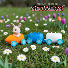 Easter Bunny Train Set | Home Decor | Best 3D Printing Models
